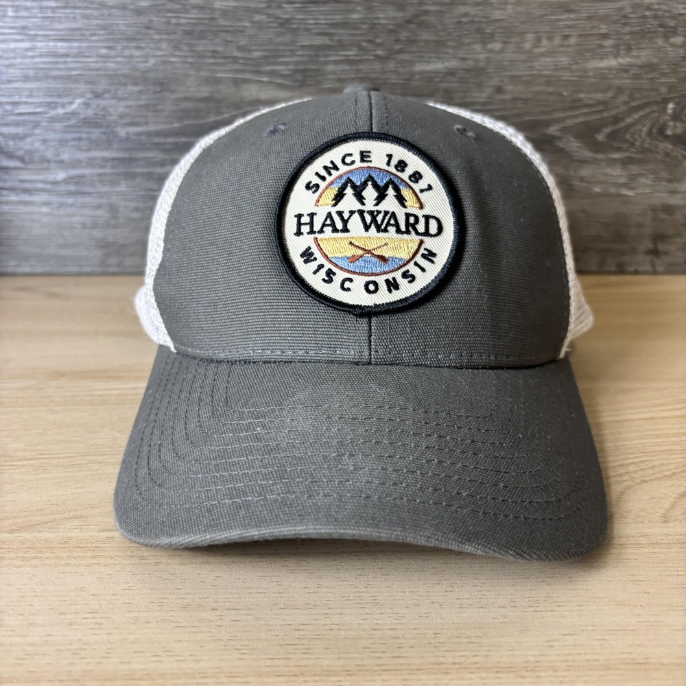 Hayward Wisconsin Hat Cap Snap Back Trucker Mesh Patch Embroidered Mens